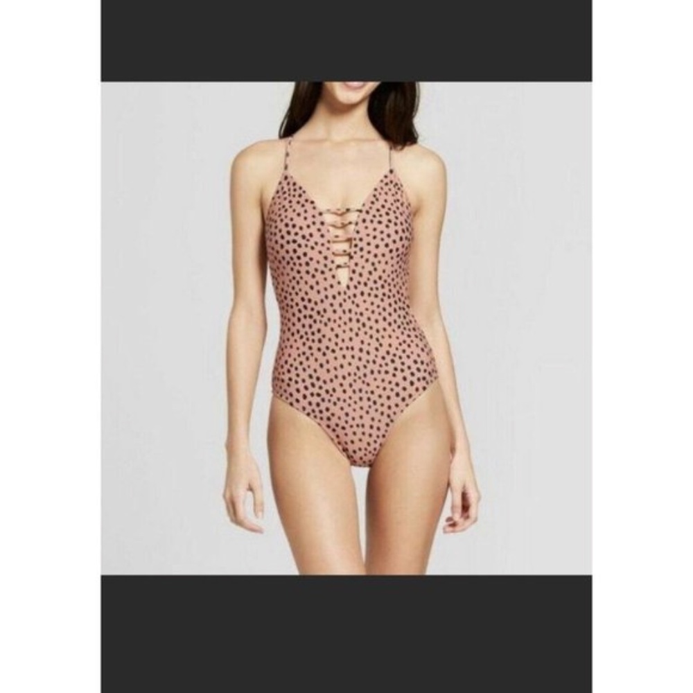 Vanilla Beach Animal Print Strappy One Piece Swim